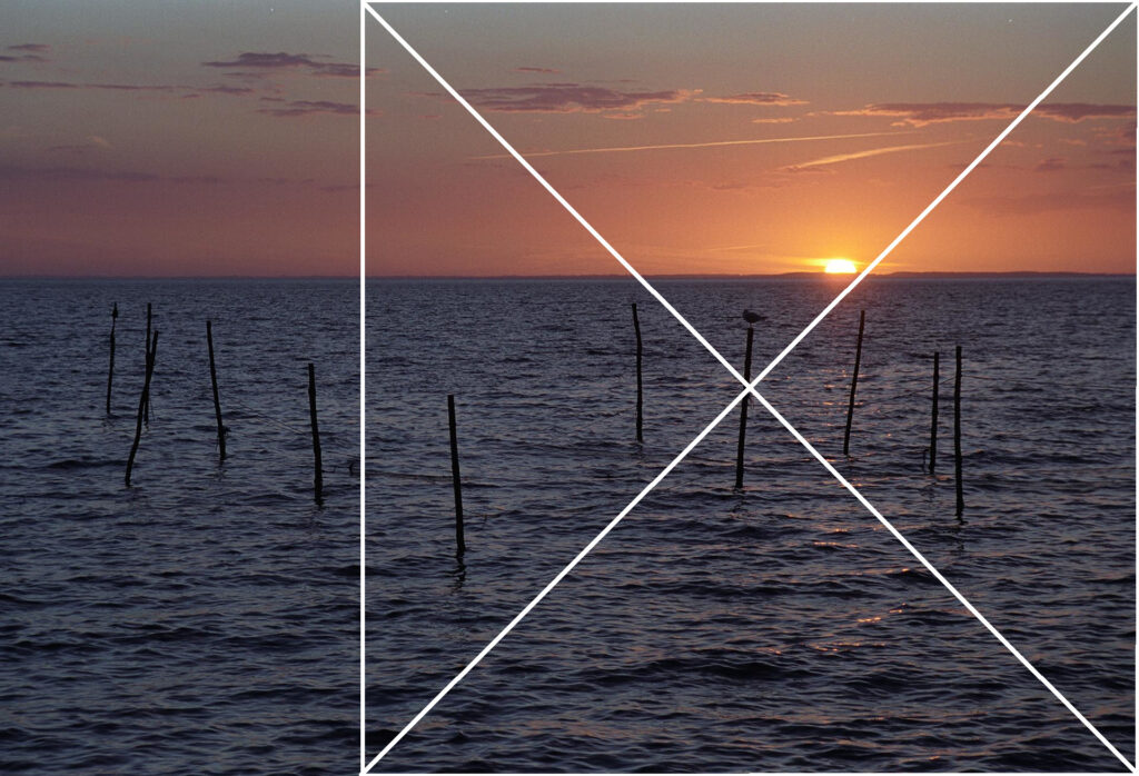 Diagonaal Methode op ondergaande zon