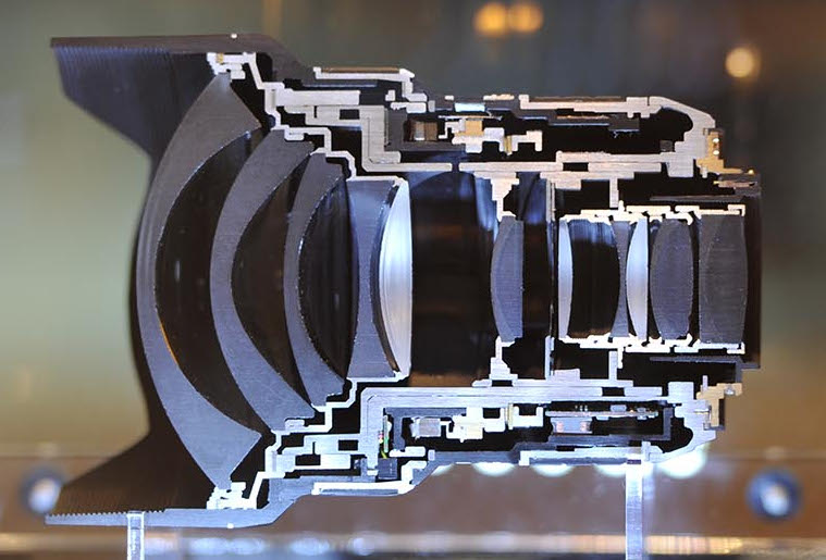 Dwarsdoorsnede Nikkor objectief