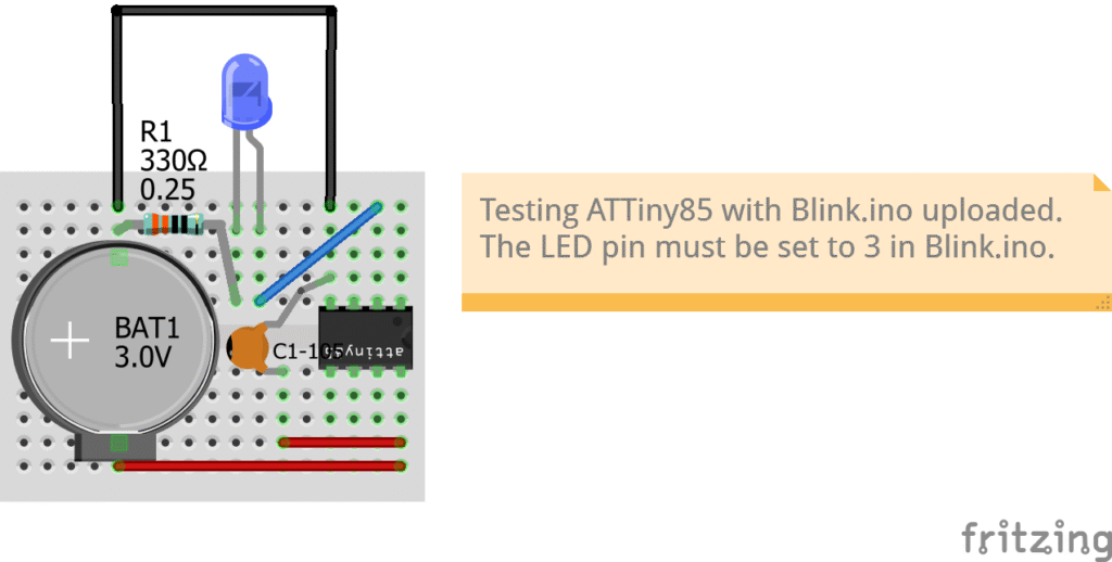 Test Design powered by a battery